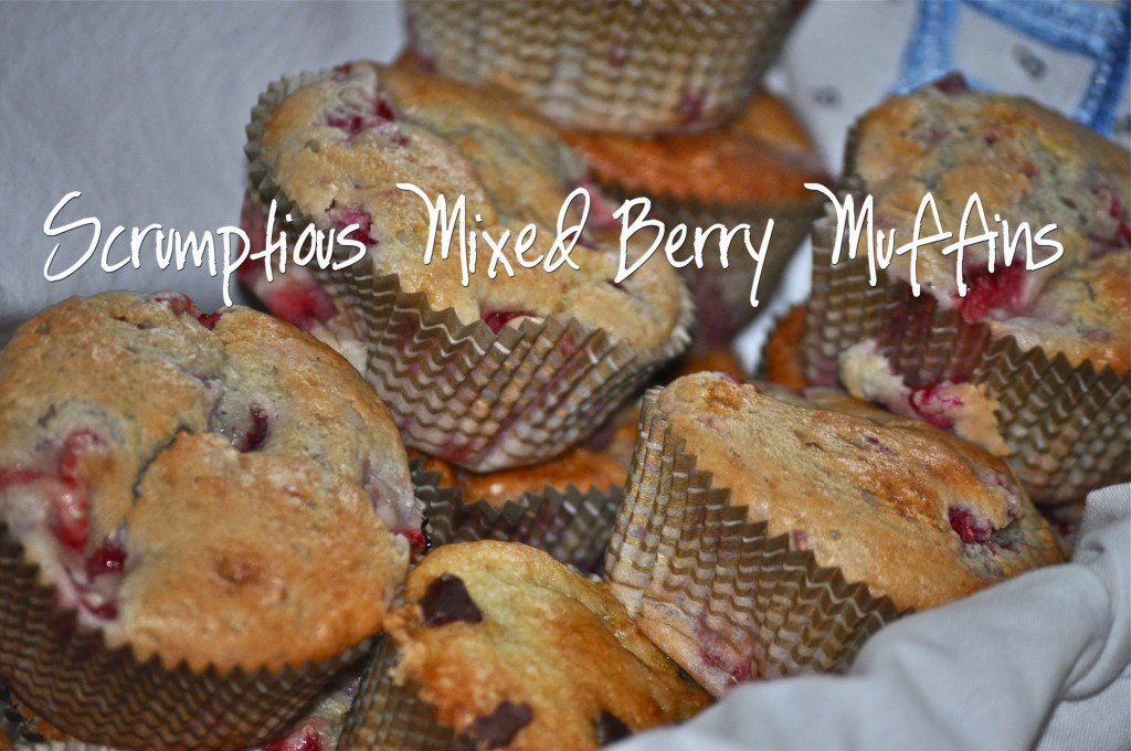 We love these mixed berry muffins that are perfect for breaskfast or snack!  Substitute chocolate chips for the berries and you have a whole new treat!