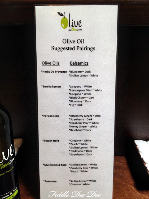 Olive oil pairings