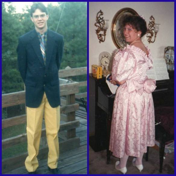 And a little throwback here.... Audley and I during our senior years.  His 25th reunion was this year and mine is next.  It's crazy that our oldest is now a senior.... This was just yesterday!!