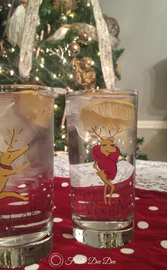 Iced cold water with fresh lemon slices is totally refreshing