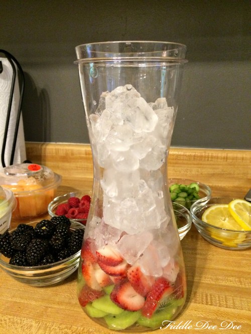 Layering of my fruit and ice