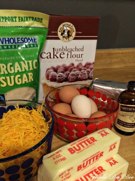 Cheesy Pound Cake Ingredients