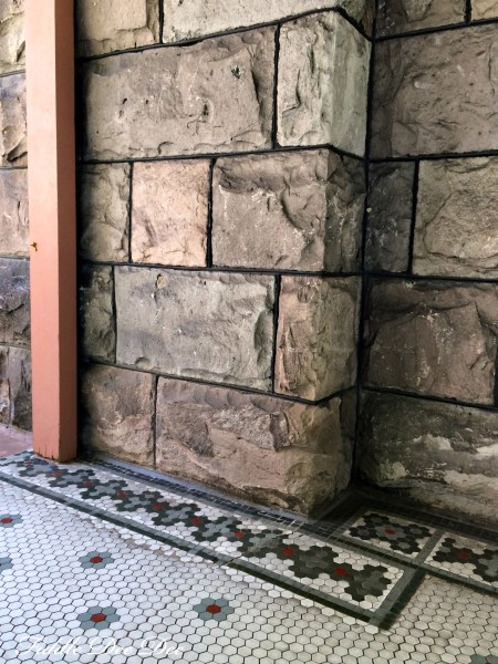 The original tile that covers much of the front porch.