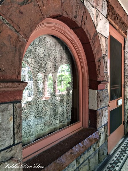 Window looking into the foyer of the home