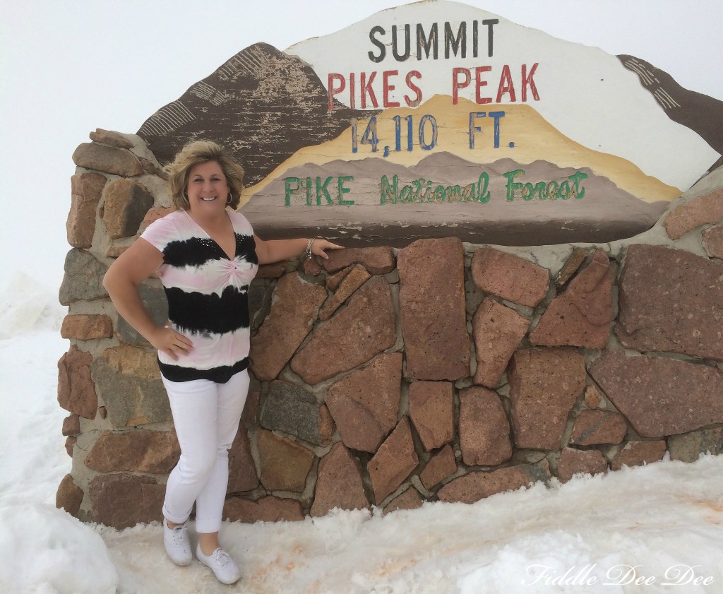 At the tip top of the peak