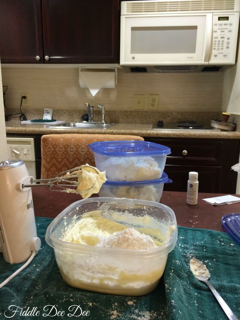 Ever made buttercream icing in a hotel room?  Me either, but I love the kitchen at Montgomery's Homewood Suites as it made a great place to do last minute prep!