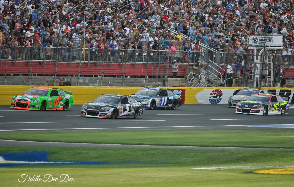 Racing at Charlotte Motor Speedway