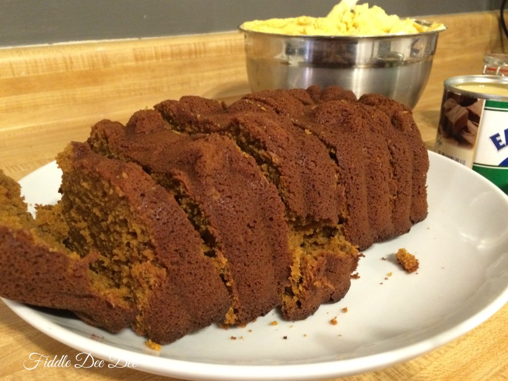 Scrumptious freshly baked pumpkin bread .... it's so difficult not to nibble while assembling all of these sweet goodies!