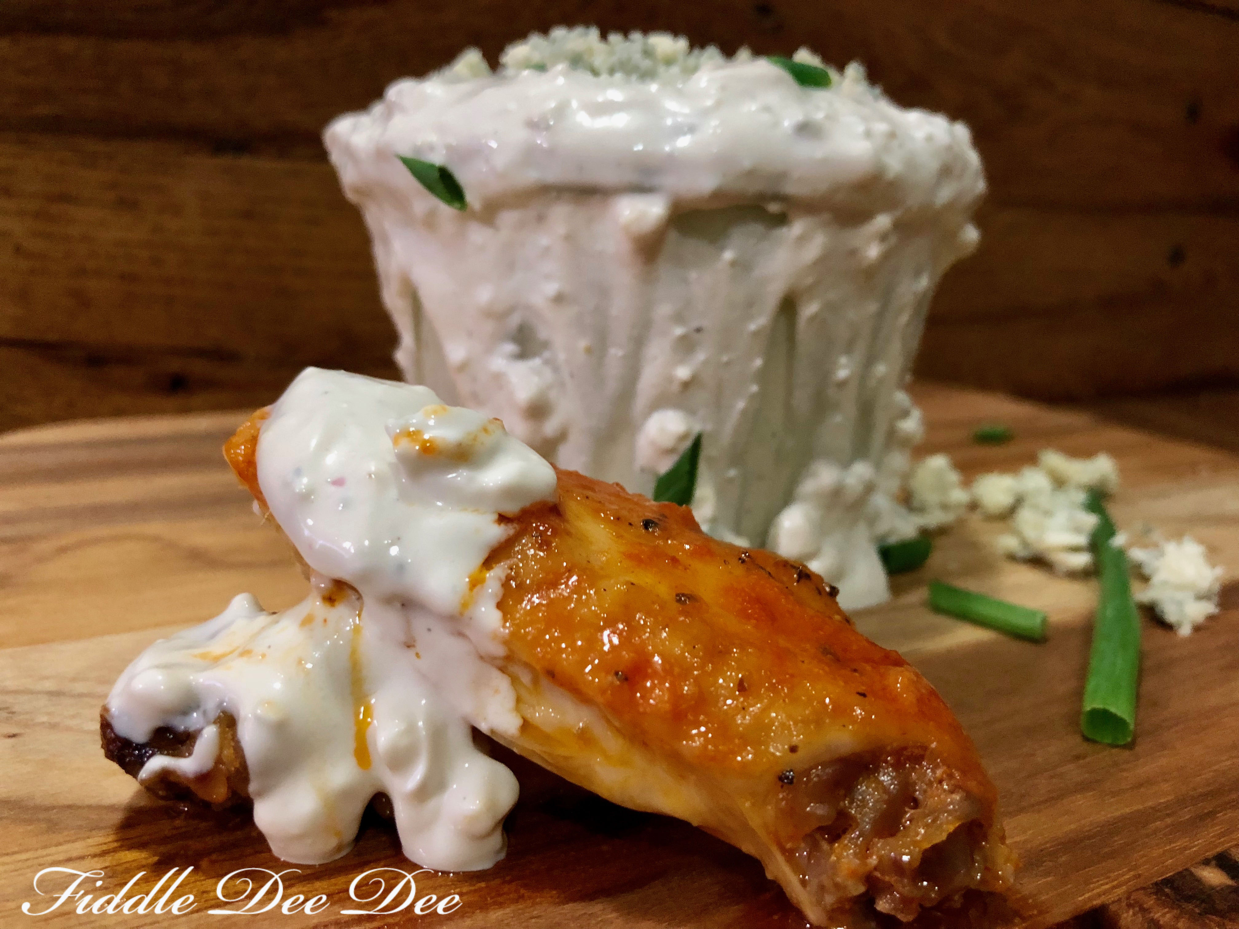 Buffalo-Wings-with-Blue-Cheese-Dip | FiddleDeeDee
