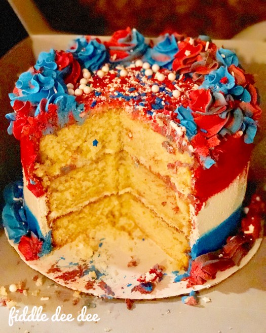 Sliced White Chocolate Cake