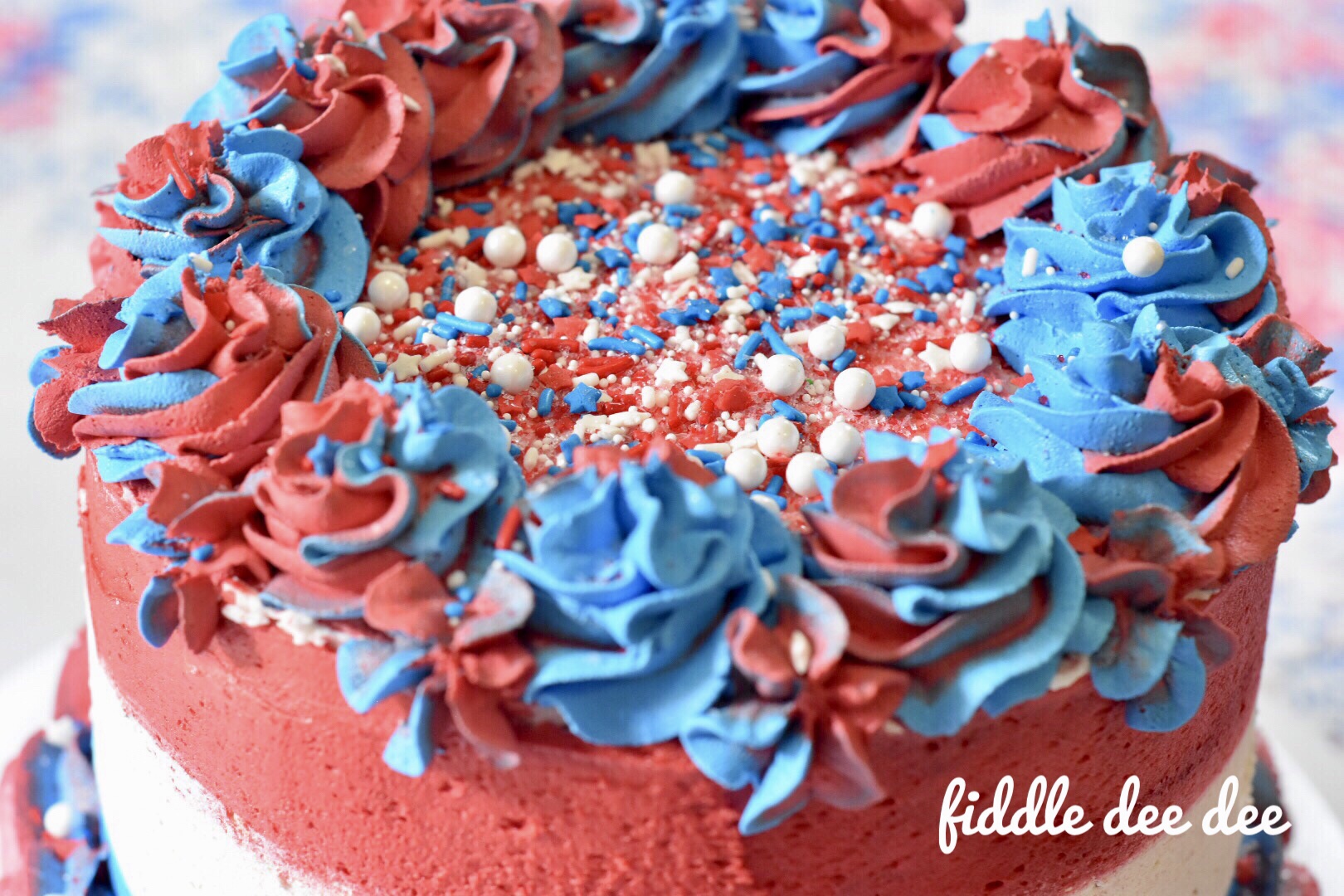 White Chocolate Cake with Sprinkles