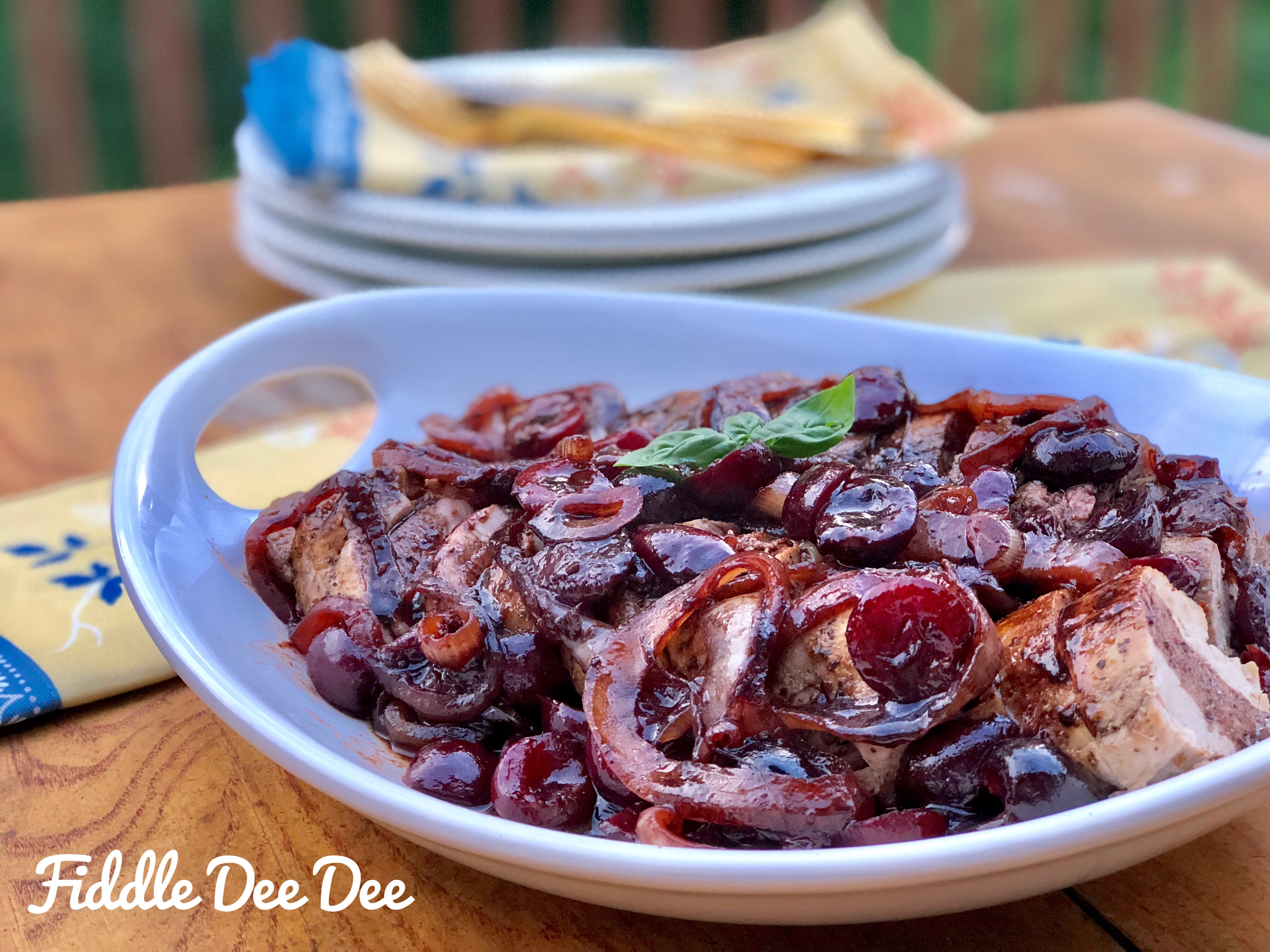 Balsamic Cherry Tenderloin summer supper