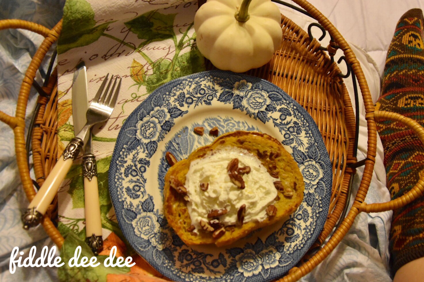 Pumpkin Spice French Toast Breakfast in Bed