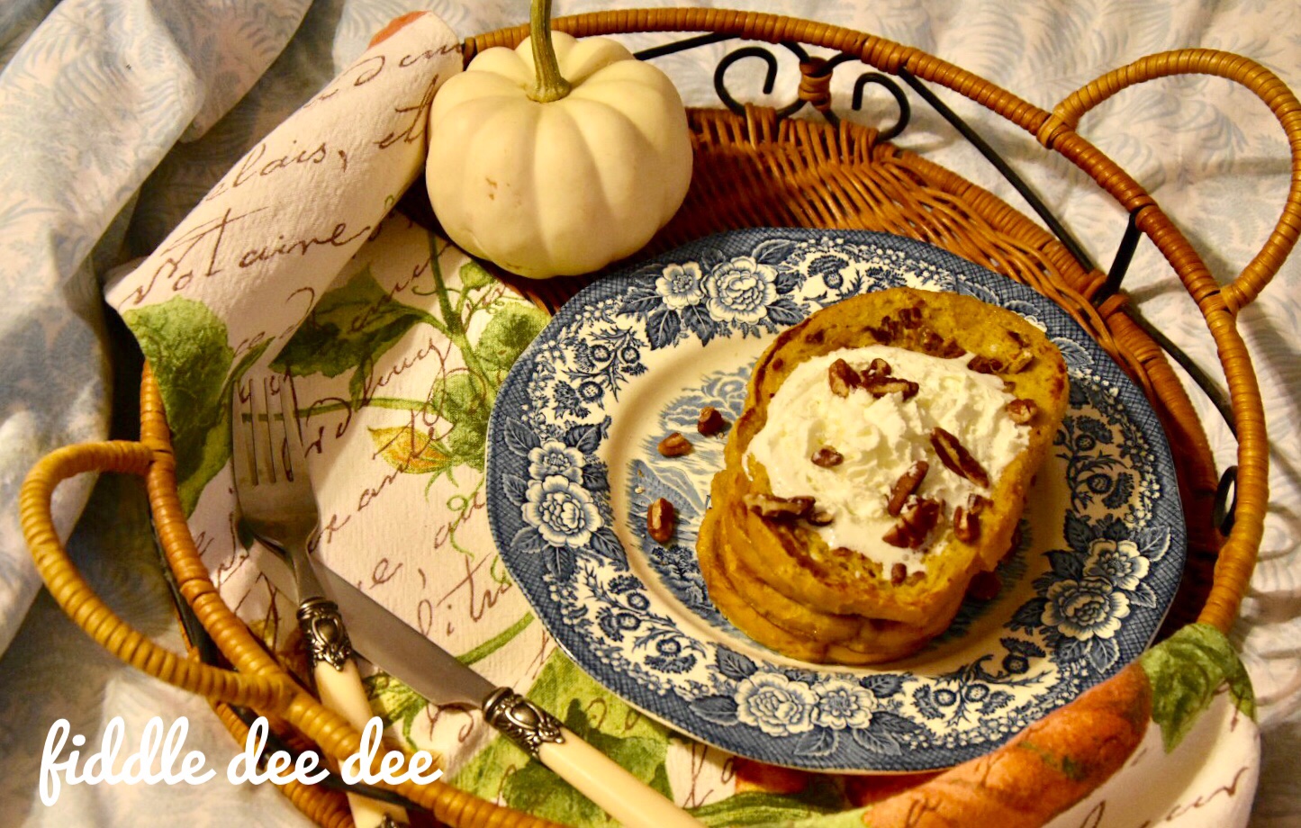 Pumpkin Spice French Toast Breakfast in Bed