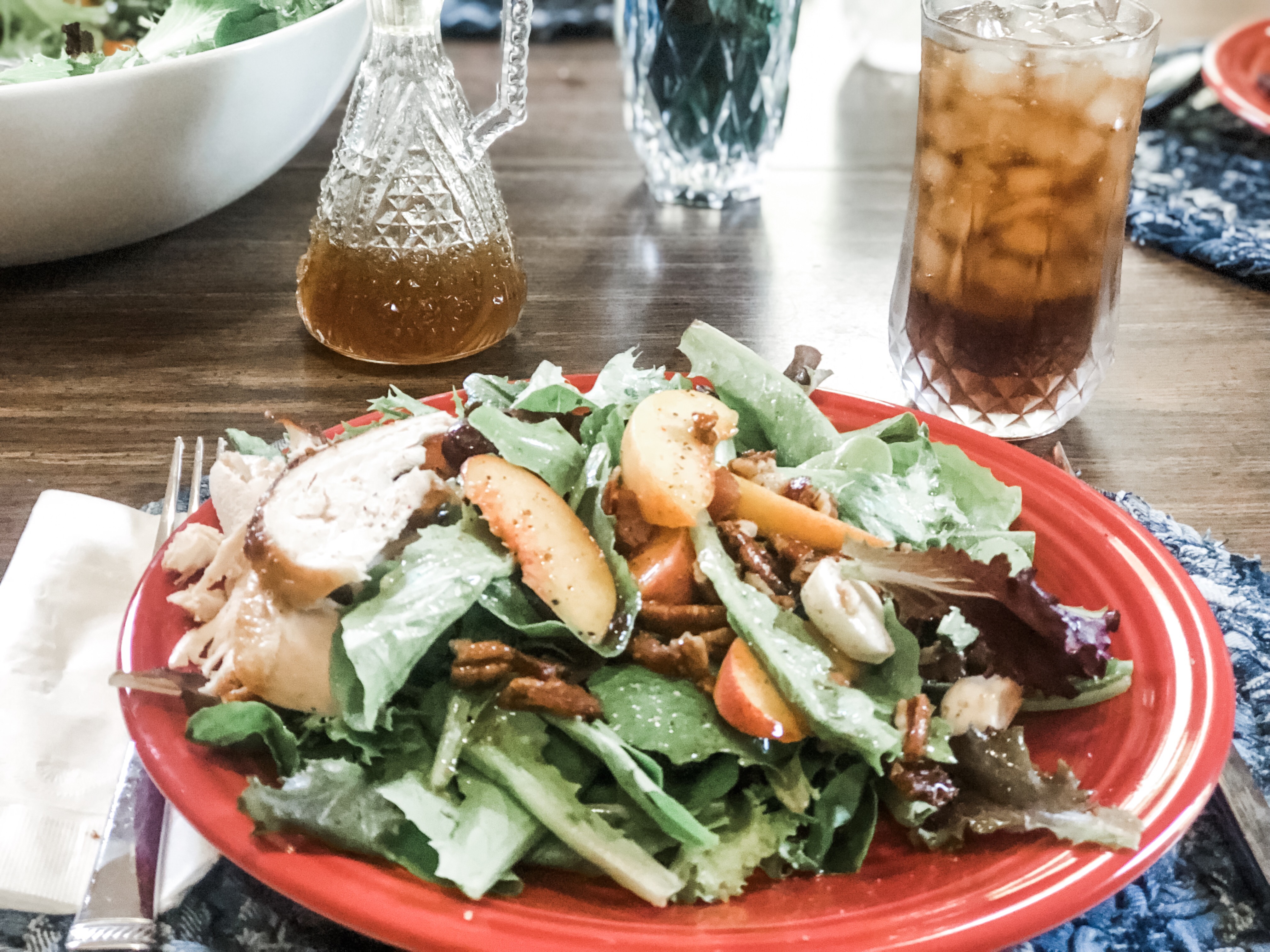 Peach Salad with Chicken / Oh FIddle Dee Dee